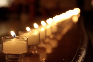 The congregation was invited to light a candle as an expression of solidarity with the homeless and the faith communities of New Orleans.